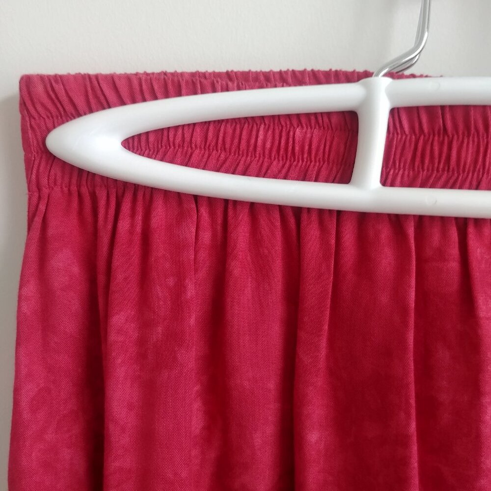 Island Girl Antigua West Indies long asymmetrical pink maxi skirt rayon Small - Picture 3 of 13